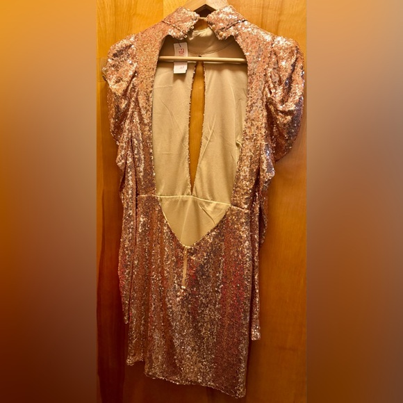 Elegant Sequence Mini Dress w/ Juliet Sleeves Size Small NWT - Picture 8 of 15